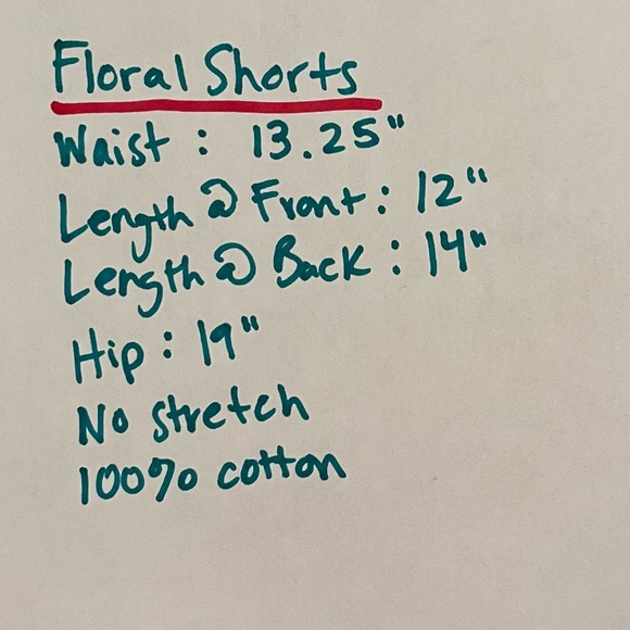 90s Vintage Floral Cotton High Waist Shorts Size 26-27 - Picture 8 of 8